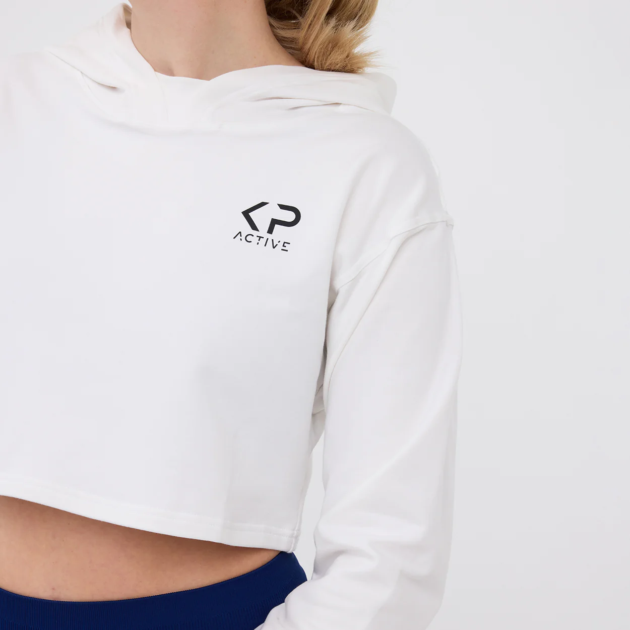 Cropped Hoodie White - Image 3