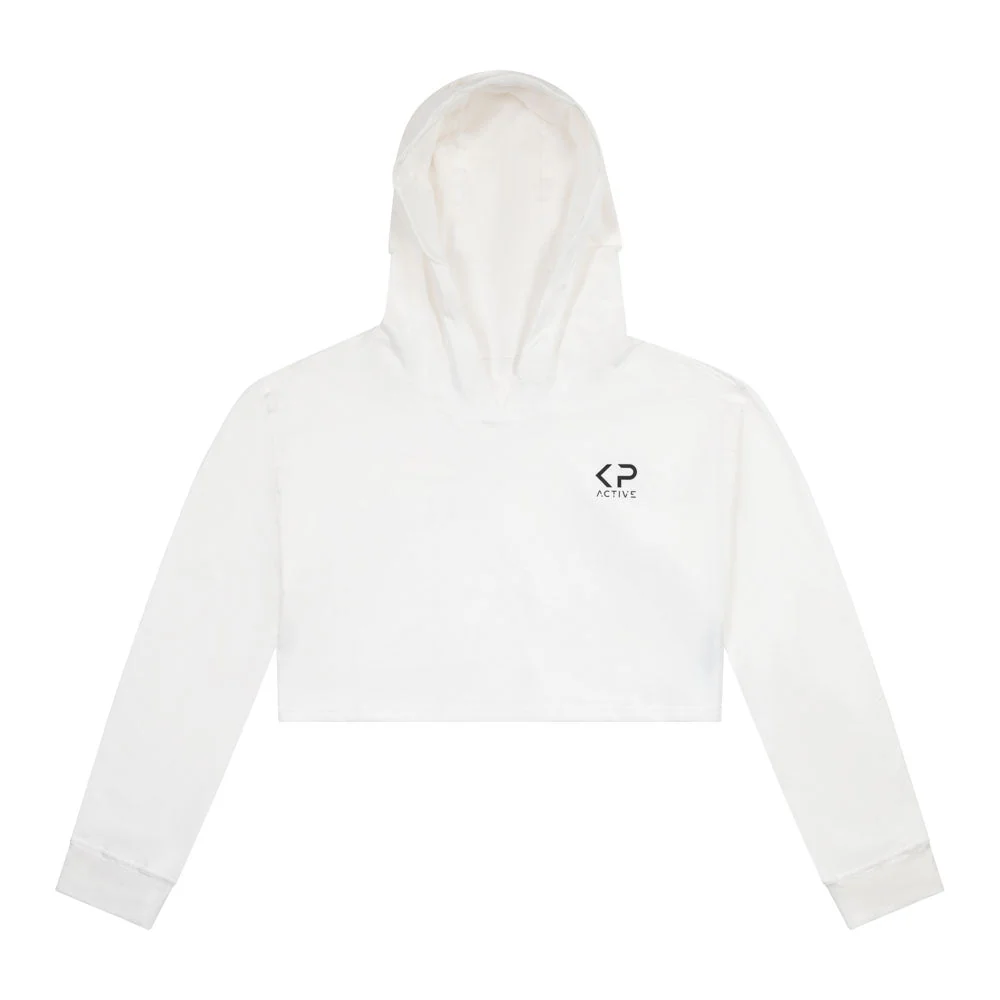 Cropped Hoodie White - Image 4