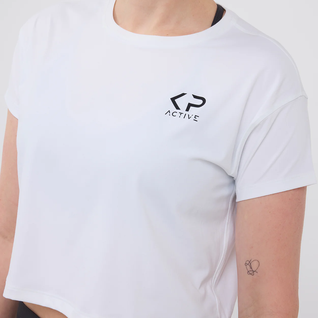 Cropped T-shirt White - Image 3
